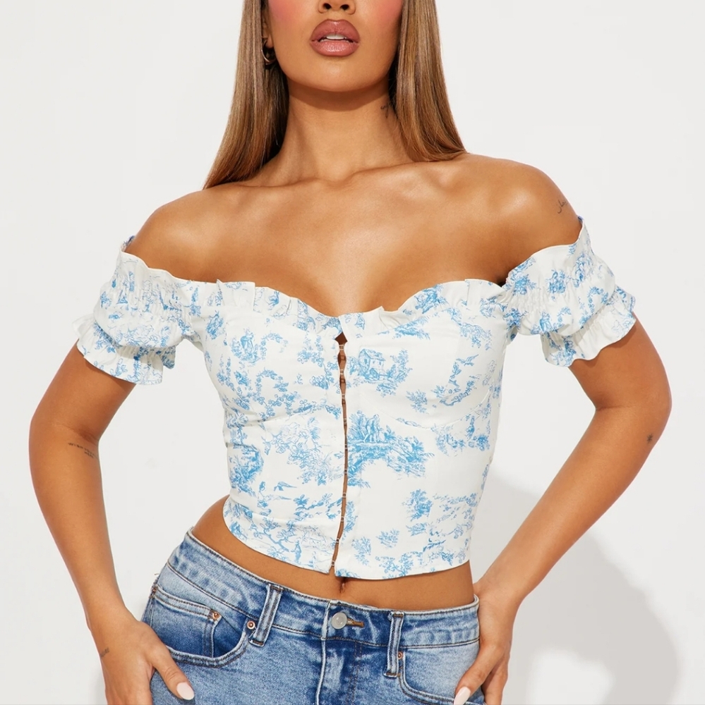 NWT Fashionnova Satin Corset Top - Picture 3 of 4